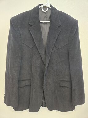 Circle S DALLAS Corduroy Black Rancher Western Cowboy Jacket Size 48L